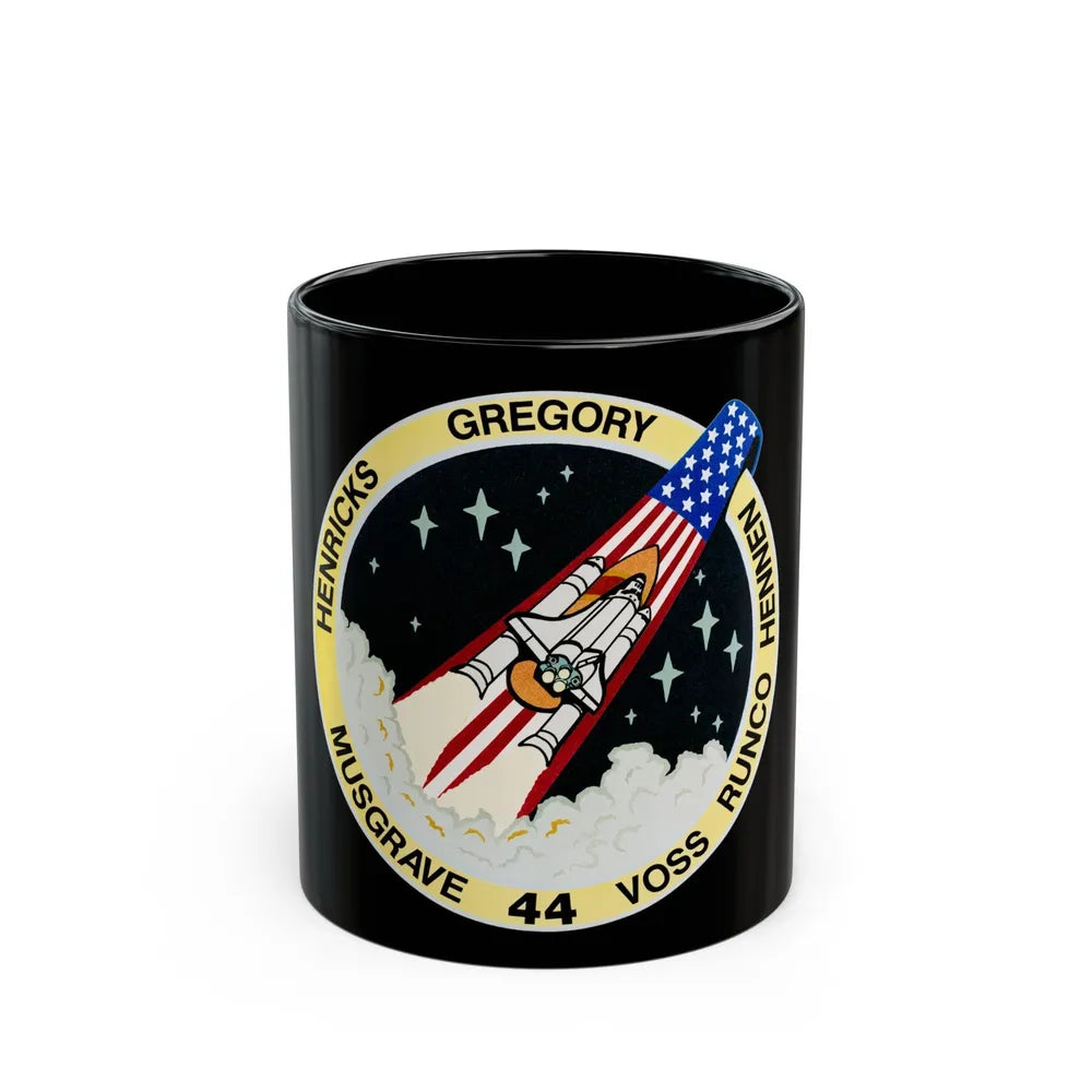 STS 44 (NASA) Black Coffee Mug-11oz-Go Mug Yourself