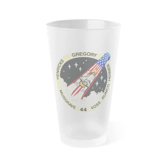 STS 44 (NASA) Frosted Pint Glass 16oz 16oz Frosted - Go Mug Yourself