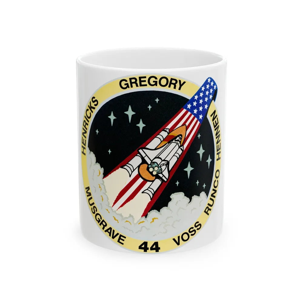 STS 44 (NASA) White Coffee Mug-11oz-Go Mug Yourself