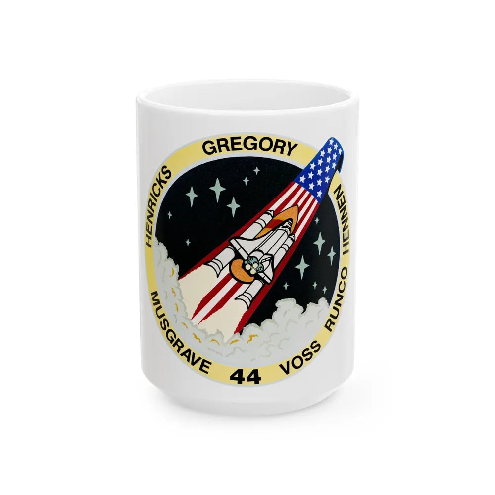 STS 44 (NASA) White Coffee Mug-15oz-Go Mug Yourself