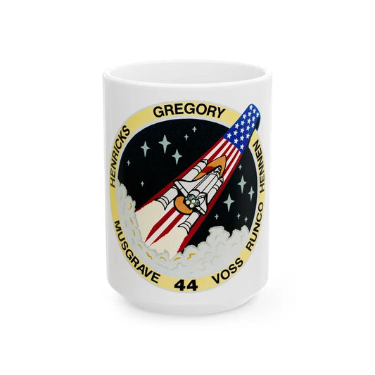 STS 44 (NASA) White Coffee Mug-15oz-Go Mug Yourself