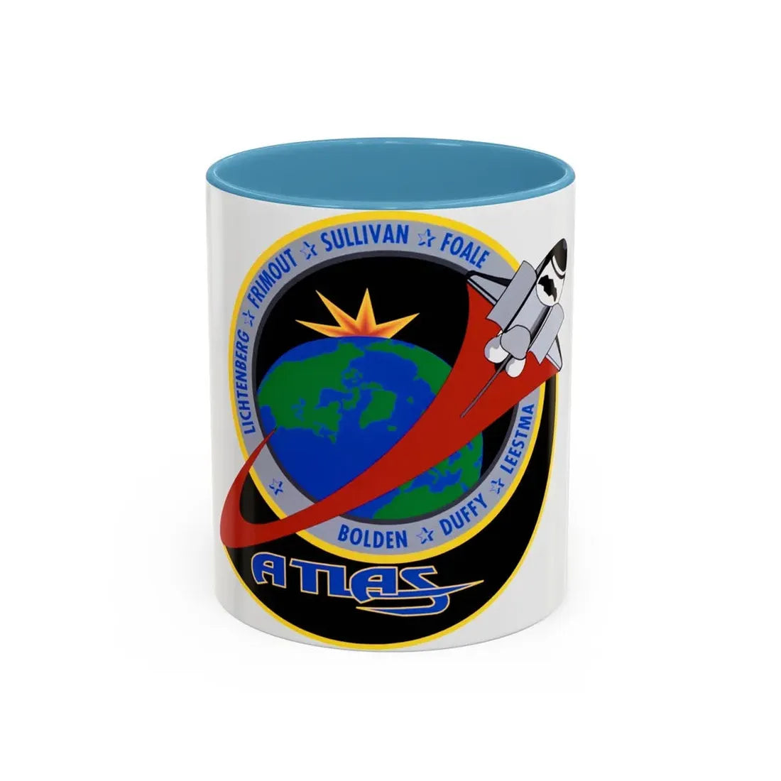 STS 45 (NASA) Accent Coffee Mug 11oz Light Blue - Go Mug Yourself