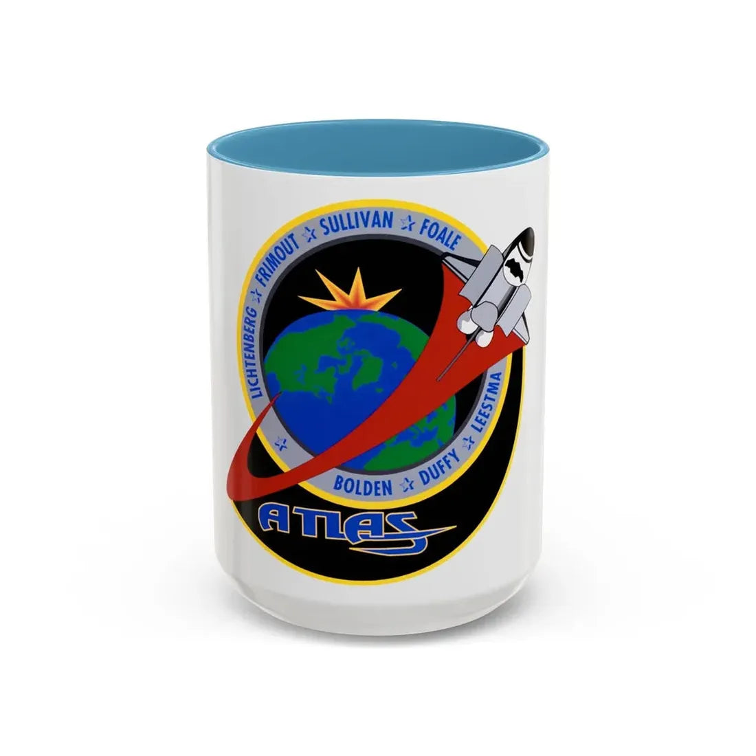 STS 45 (NASA) Accent Coffee Mug 15oz Light Blue - Go Mug Yourself