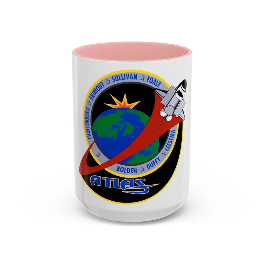 STS 45 (NASA) Accent Coffee Mug 15oz Pink - Go Mug Yourself