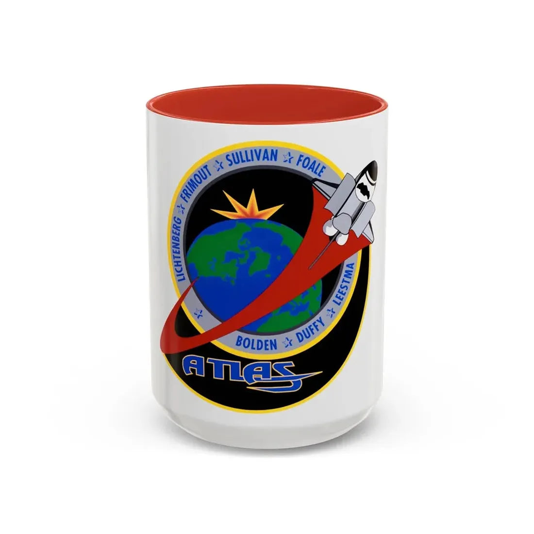 STS 45 (NASA) Accent Coffee Mug 15oz Red - Go Mug Yourself