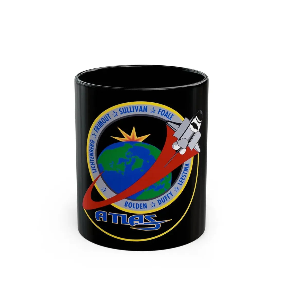 STS 45 (NASA) Black Coffee Mug 11oz - Go Mug Yourself