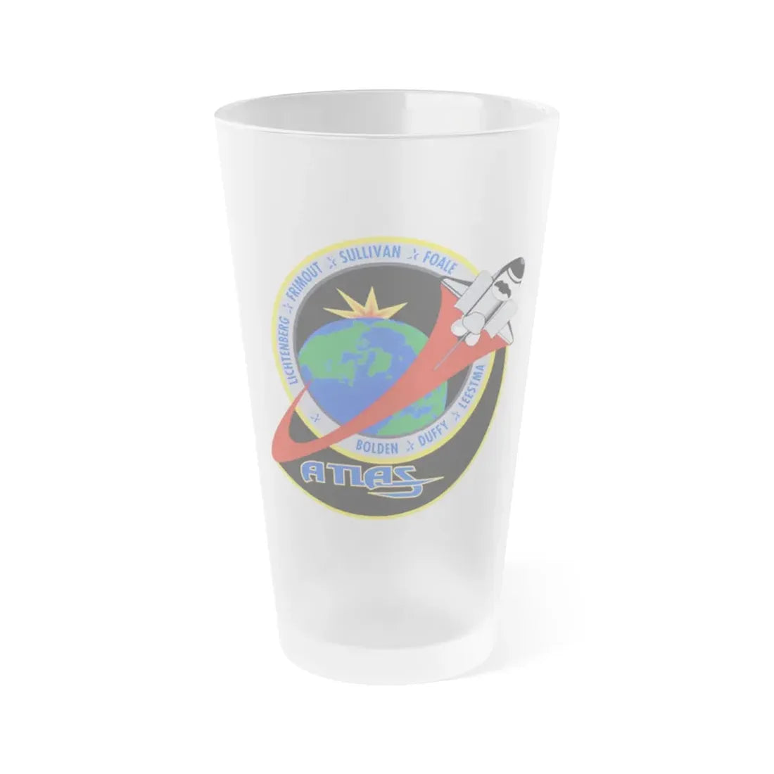 STS 45 (NASA) Frosted Pint Glass 16oz Default Title - Go Mug Yourself