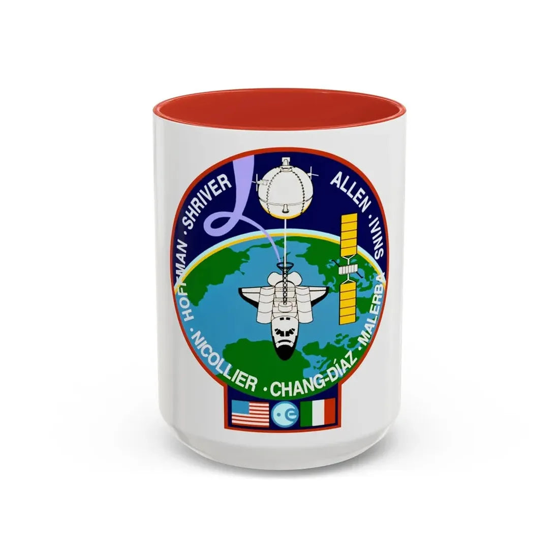 STS 46 (NASA) Accent Coffee Mug 15oz Red - Go Mug Yourself