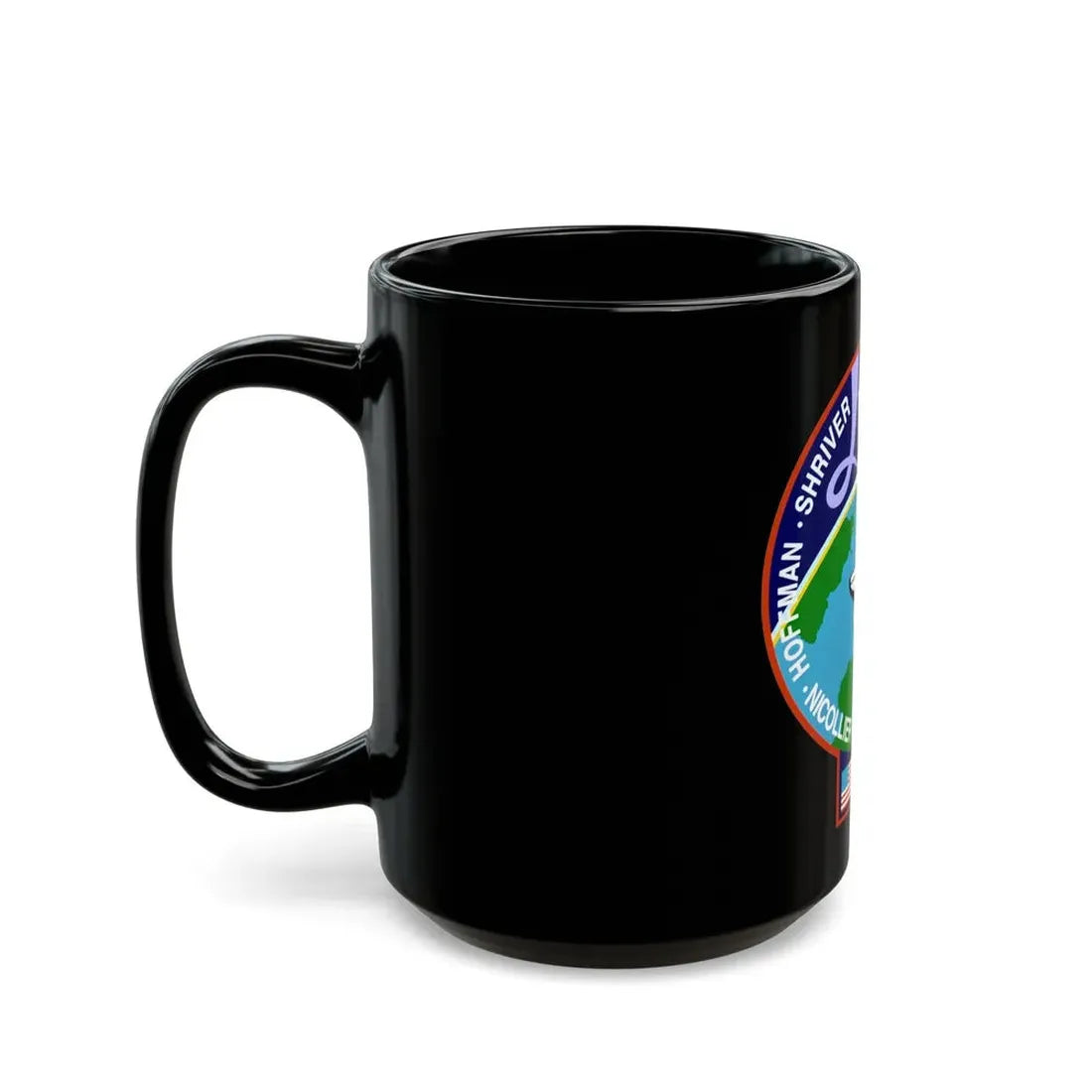 STS 46 (NASA) Black Coffee Mug - Go Mug Yourself