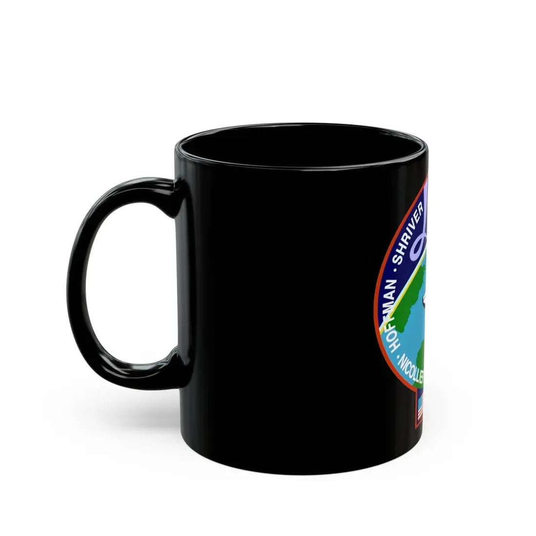 STS 46 (NASA) Black Coffee Mug - Go Mug Yourself