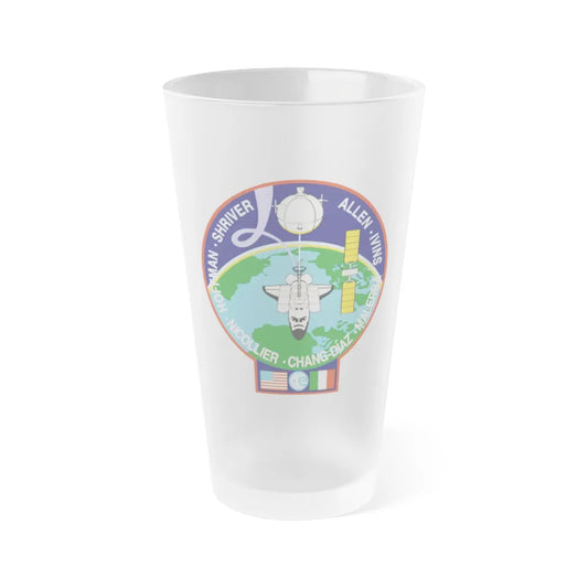 STS 46 (NASA) Frosted Pint Glass 16oz-Go Mug Yourself