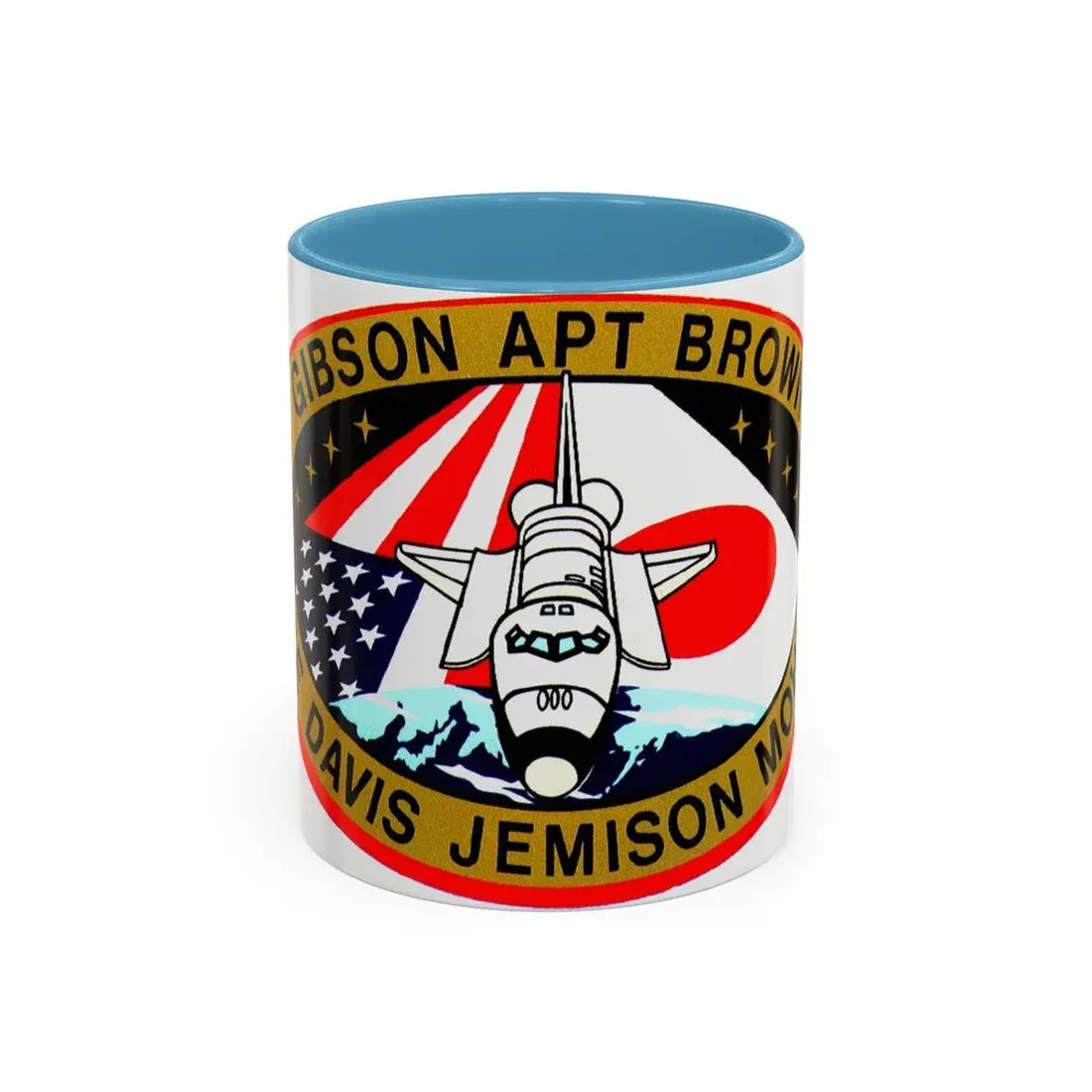 STS 47 (NASA) Accent Coffee Mug 11oz Light Blue - Go Mug Yourself
