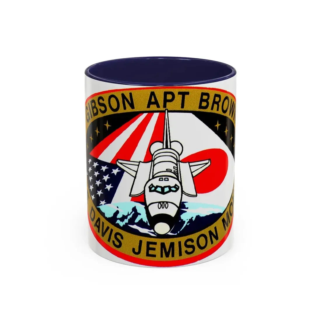 STS 47 (NASA) Accent Coffee Mug 11oz Navy - Go Mug Yourself