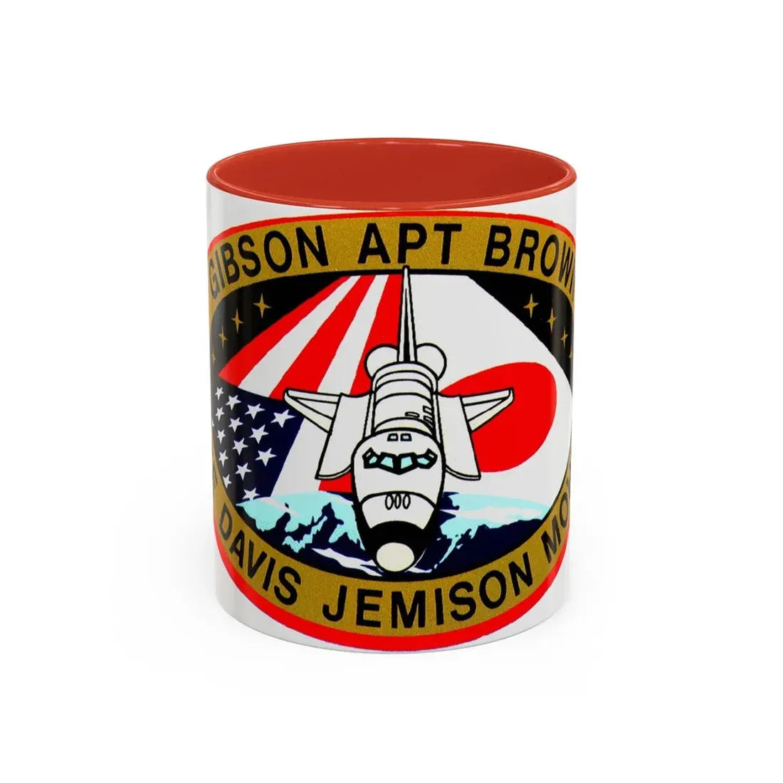 STS 47 (NASA) Accent Coffee Mug 11oz Red - Go Mug Yourself