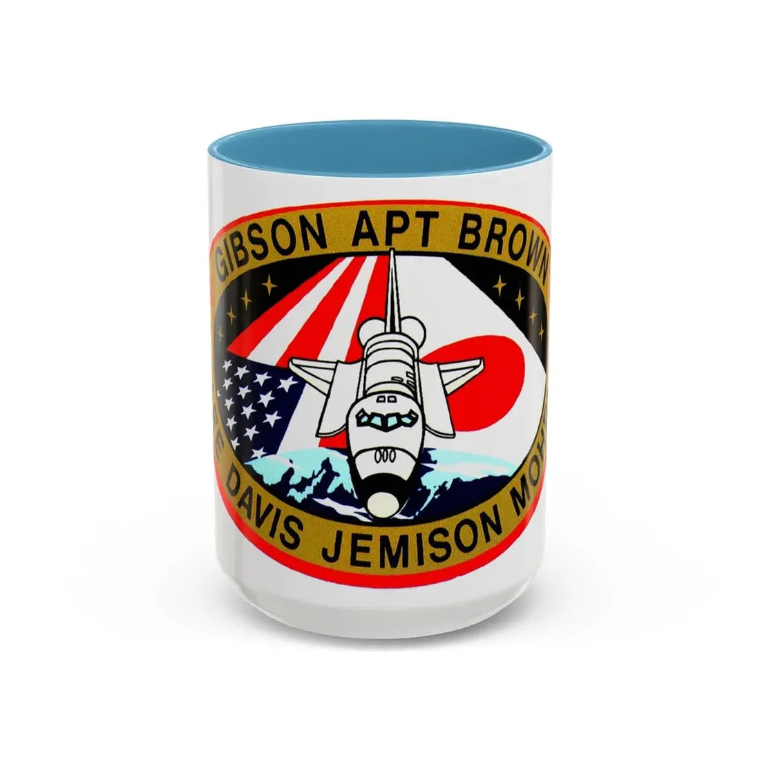STS 47 (NASA) Accent Coffee Mug 15oz Light Blue - Go Mug Yourself