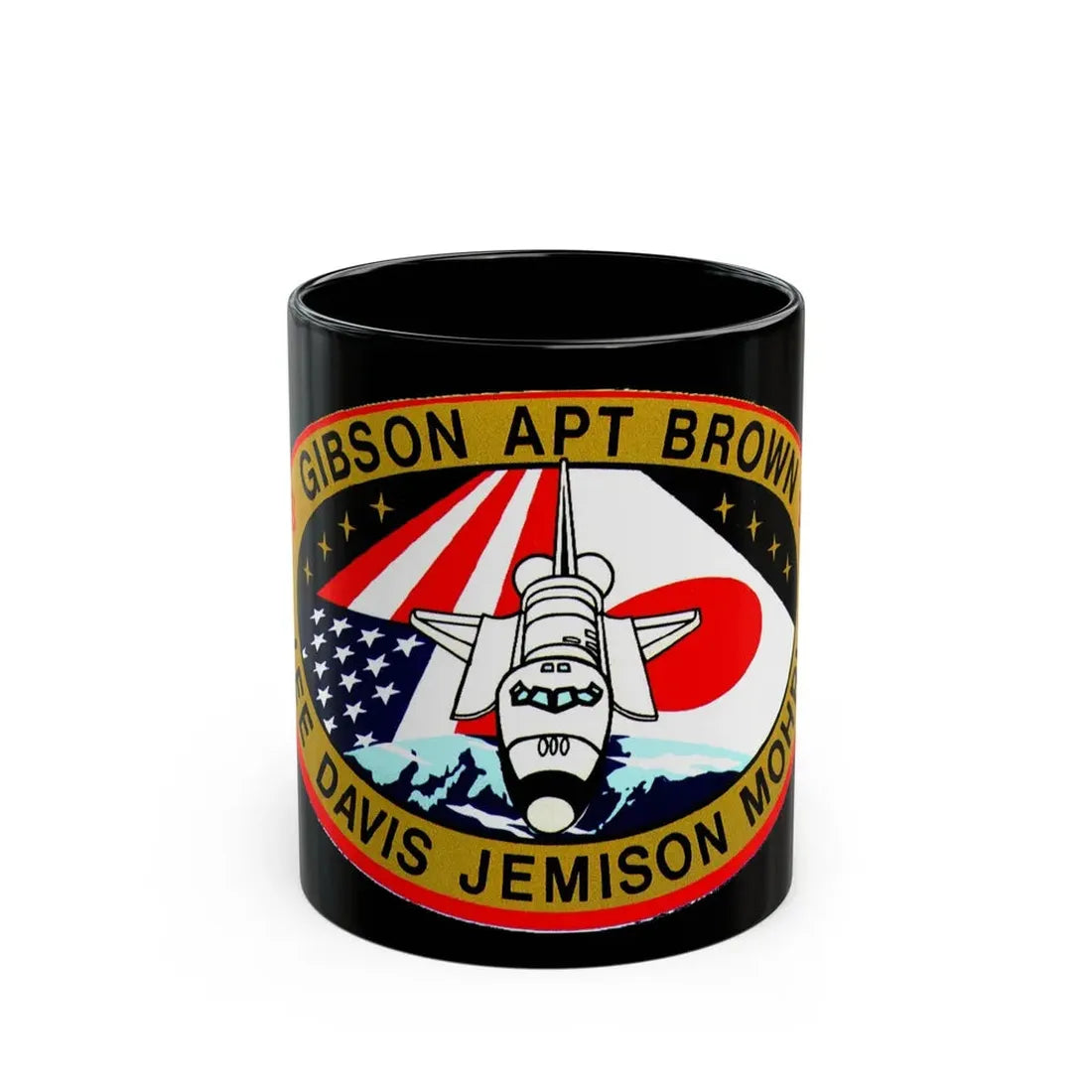 STS 47 (NASA) Black Coffee Mug 11oz - Go Mug Yourself