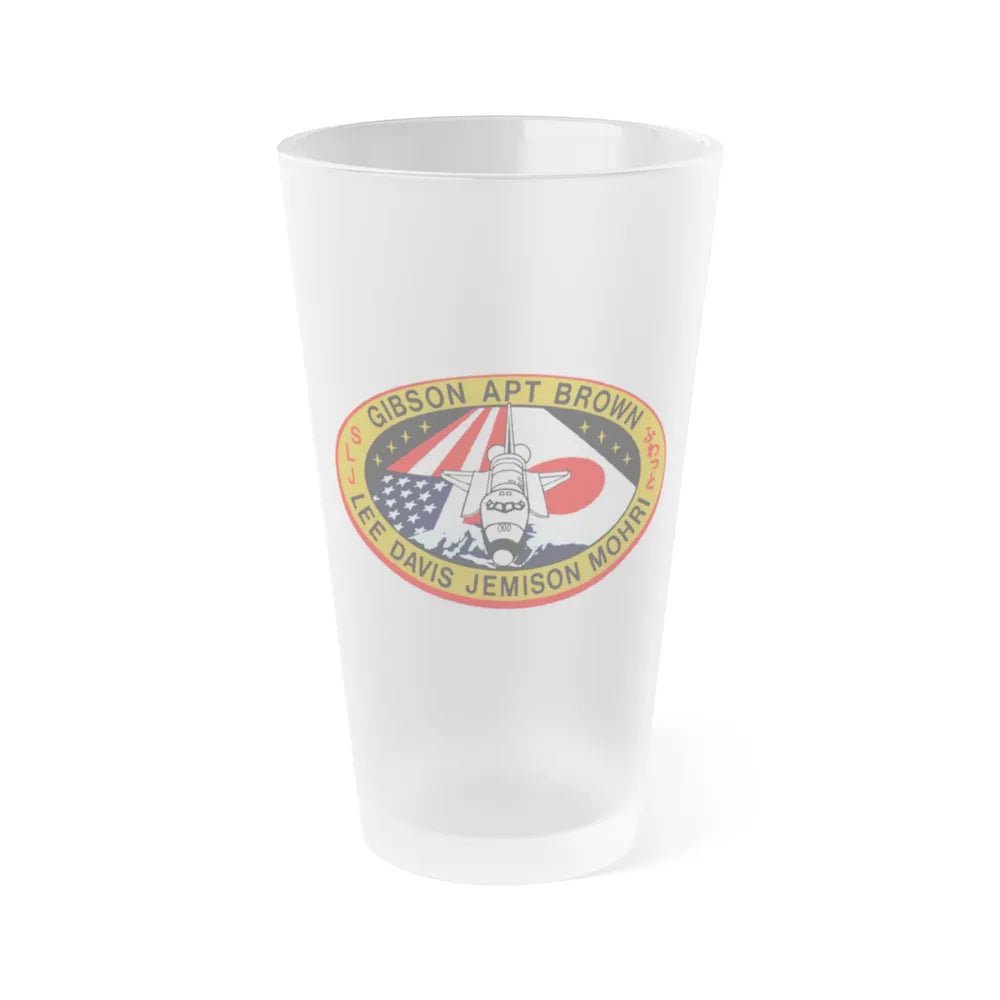 STS 47 (NASA) Frosted Pint Glass 16oz-Go Mug Yourself