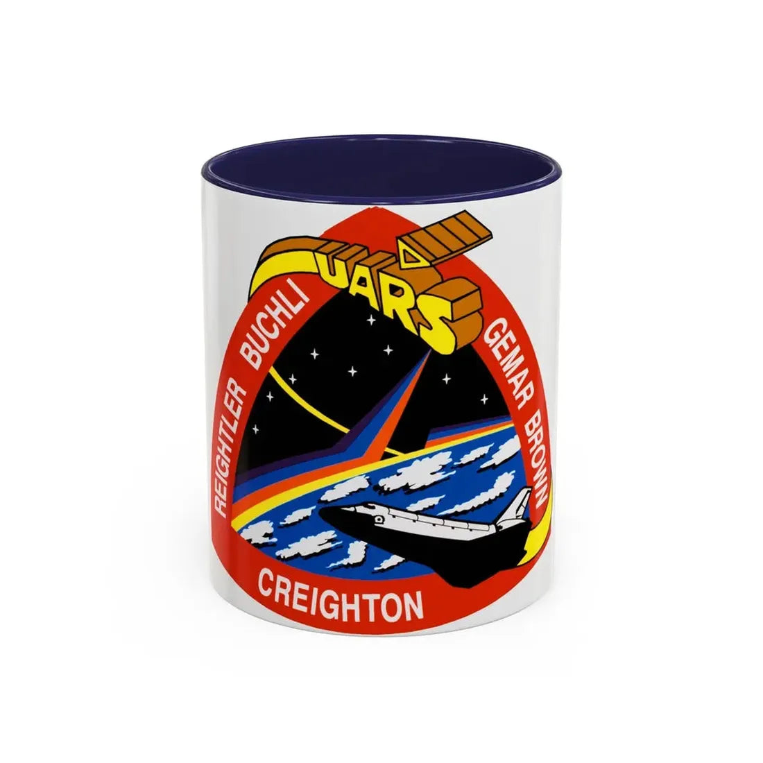 STS 48 (NASA) Accent Coffee Mug 11oz Navy - Go Mug Yourself