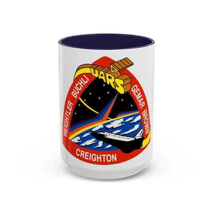 STS 48 (NASA) Accent Coffee Mug 15oz Navy - Go Mug Yourself