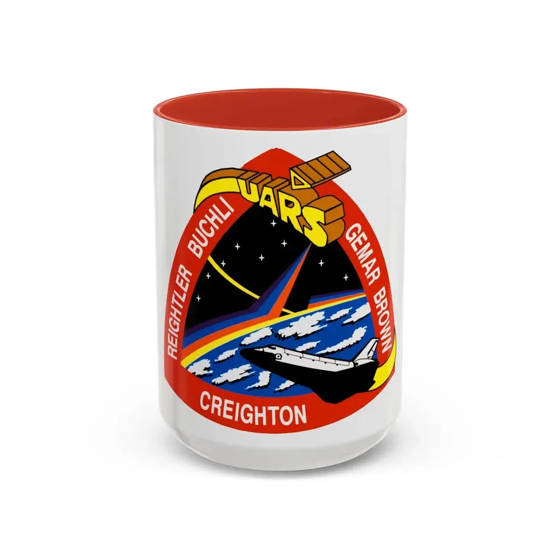 STS 48 (NASA) Accent Coffee Mug 15oz Red - Go Mug Yourself