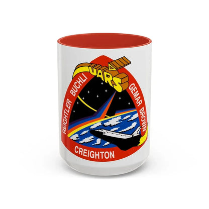 STS 48 (NASA) Accent Coffee Mug 15oz Red - Go Mug Yourself