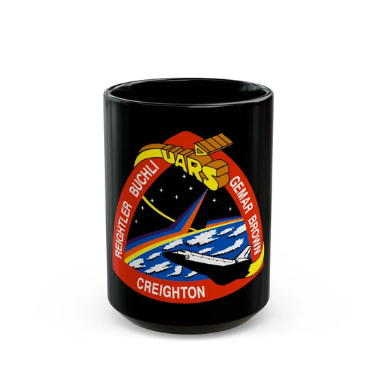 STS 48 (NASA) Black Coffee Mug-15oz-Go Mug Yourself