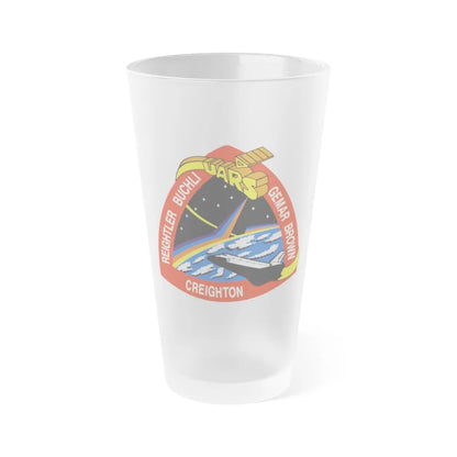 STS 48 (NASA) Frosted Pint Glass 16oz-Go Mug Yourself