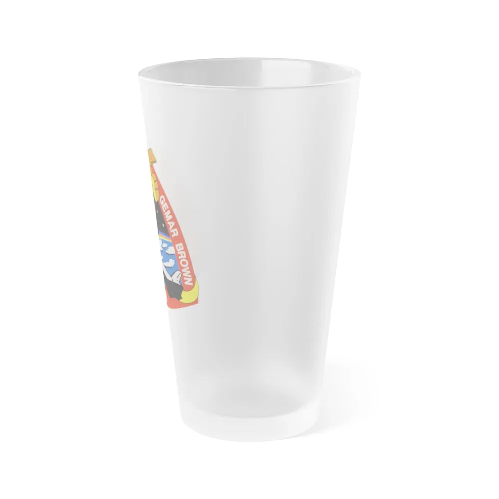 STS 48 (NASA) Frosted Pint Glass 16oz-Go Mug Yourself