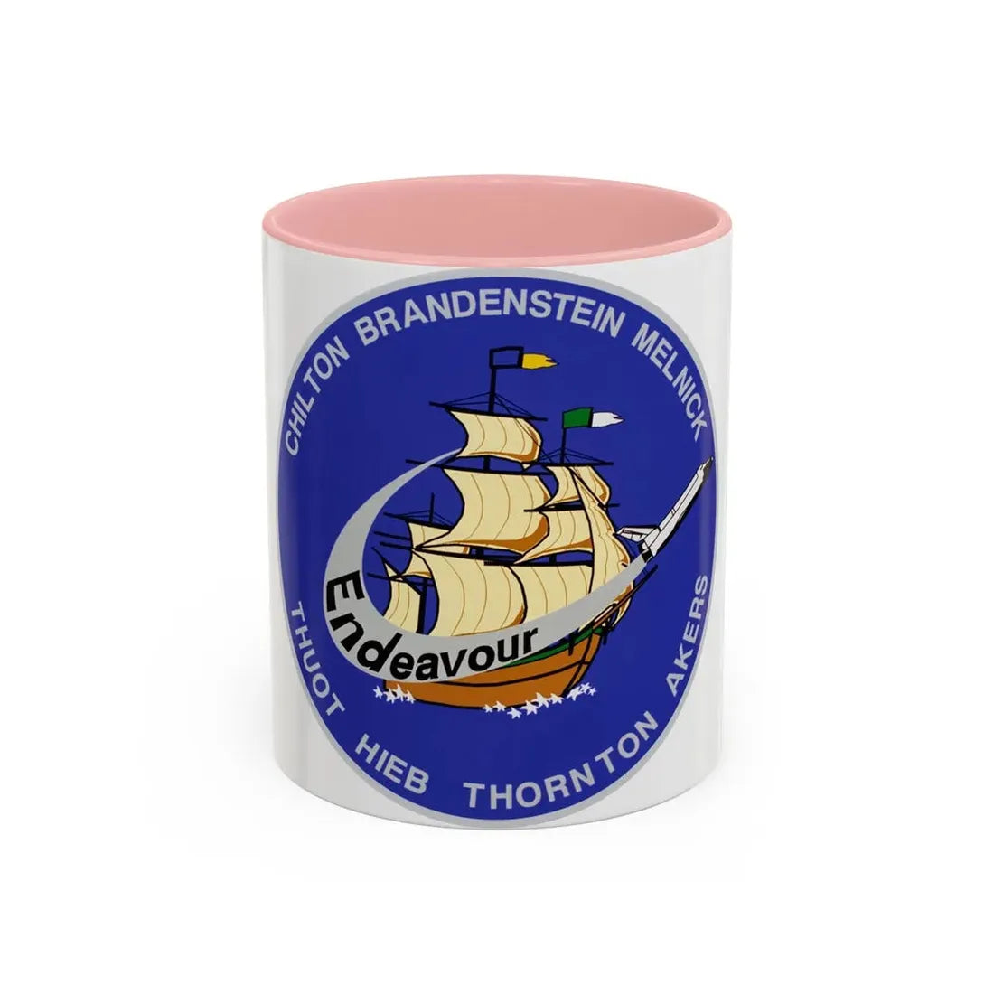 STS 49 (NASA) Accent Coffee Mug 11oz Pink - Go Mug Yourself