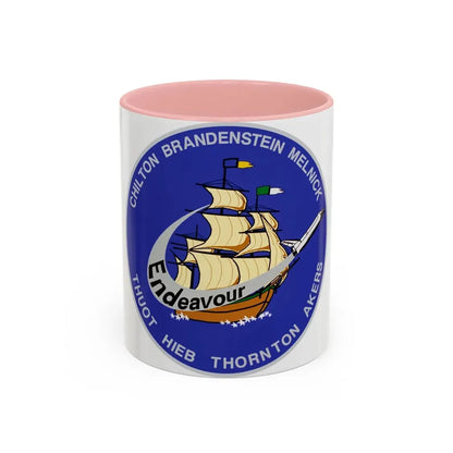 STS 49 (NASA) Accent Coffee Mug 11oz Pink - Go Mug Yourself