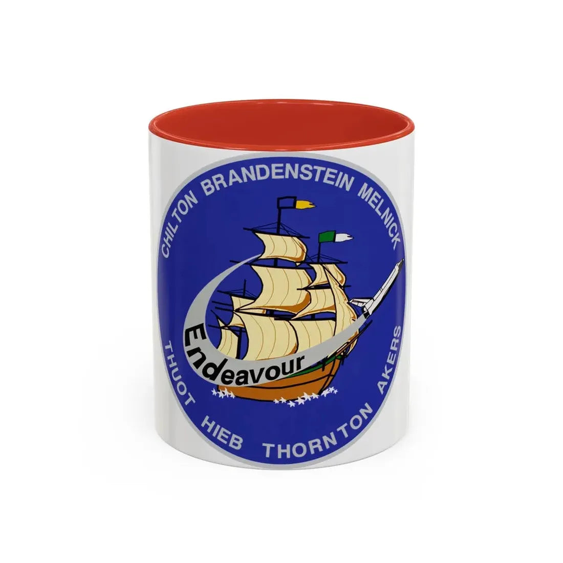 STS 49 (NASA) Accent Coffee Mug 11oz Red - Go Mug Yourself