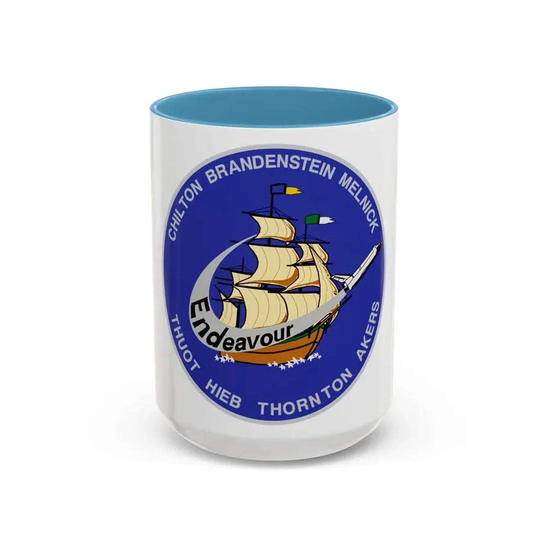 STS 49 (NASA) Accent Coffee Mug 15oz Light Blue - Go Mug Yourself