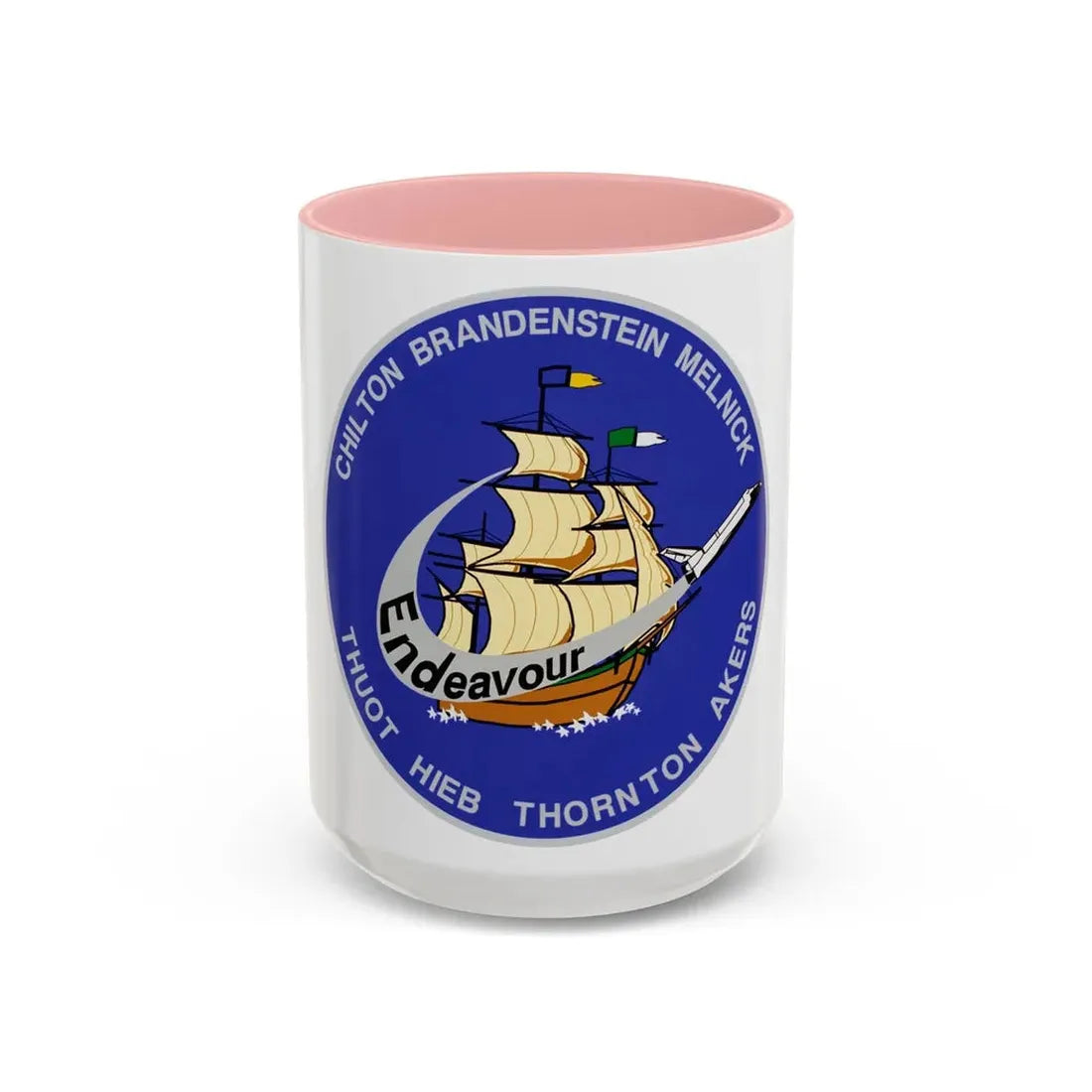 STS 49 (NASA) Accent Coffee Mug 15oz Pink - Go Mug Yourself