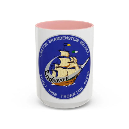 STS 49 (NASA) Accent Coffee Mug 15oz Pink - Go Mug Yourself
