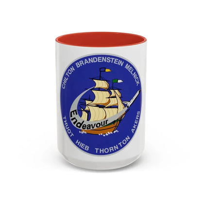 STS 49 (NASA) Accent Coffee Mug 15oz Red - Go Mug Yourself