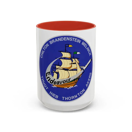 STS 49 (NASA) Accent Coffee Mug 15oz Red - Go Mug Yourself