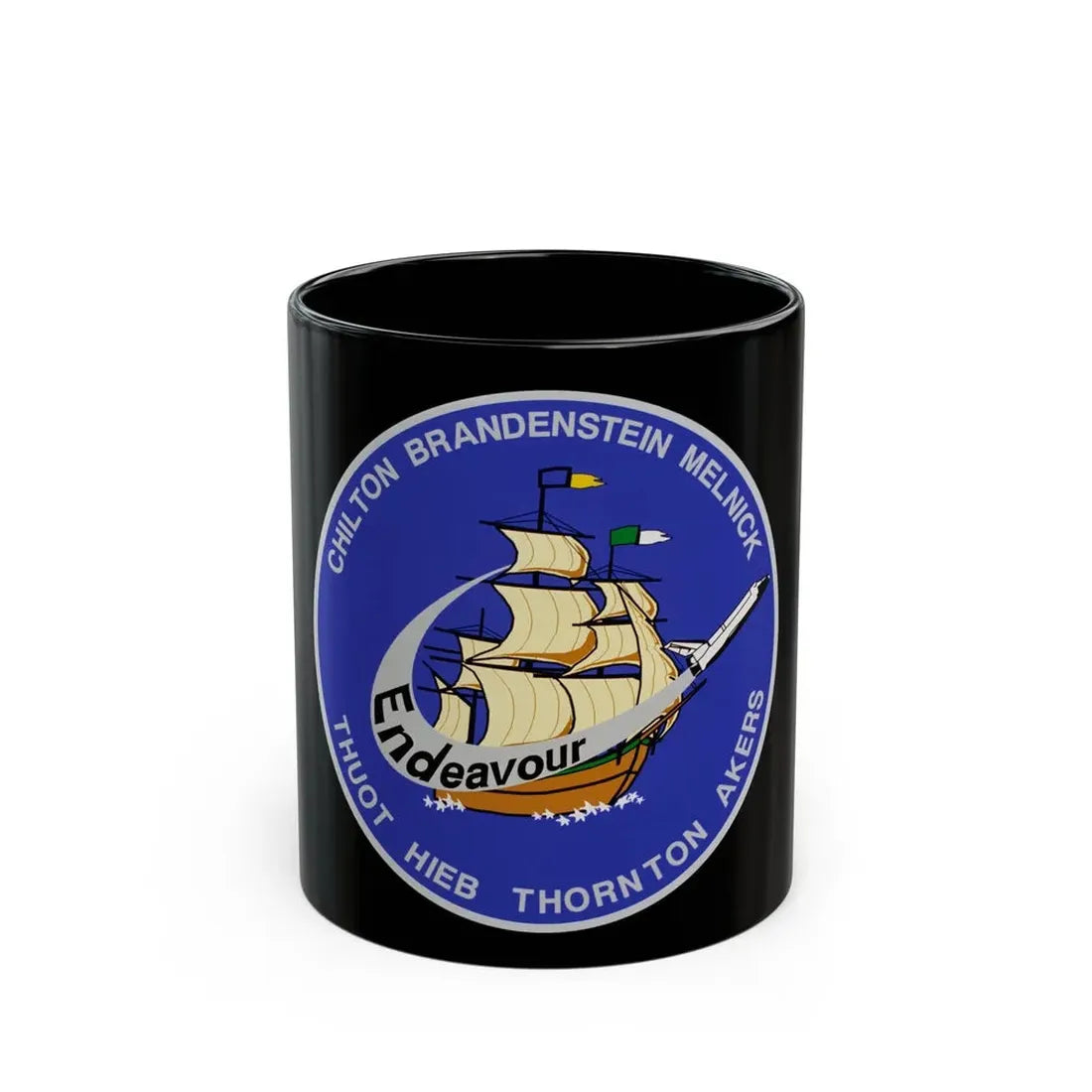 STS 49 (NASA) Black Coffee Mug 11oz - Go Mug Yourself