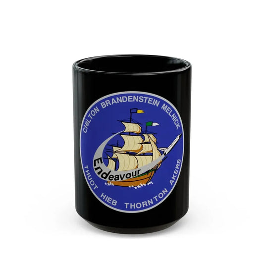 STS 49 (NASA) Black Coffee Mug 15oz - Go Mug Yourself