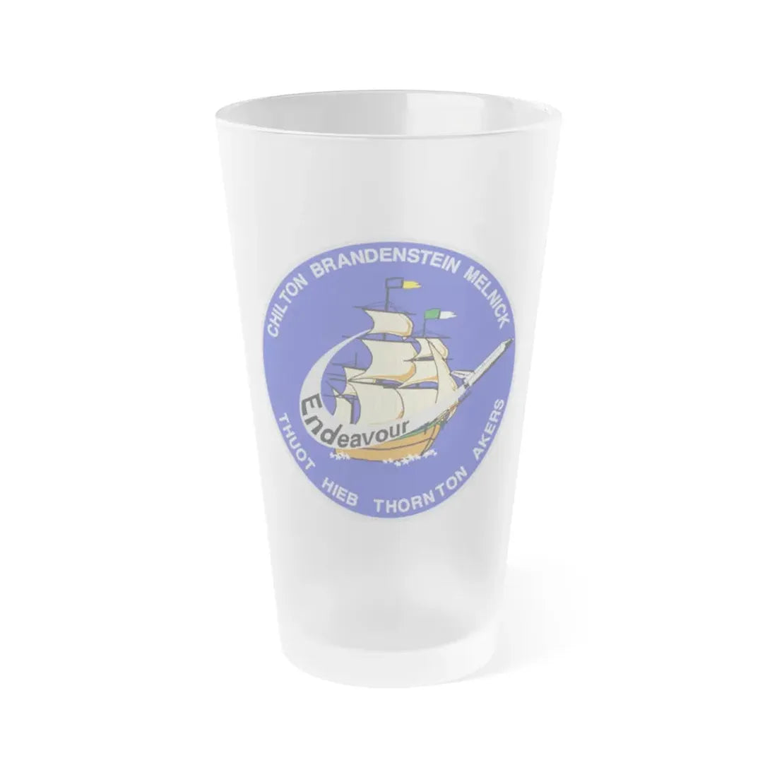 STS 49 (NASA) Frosted Pint Glass 16oz Default Title - Go Mug Yourself