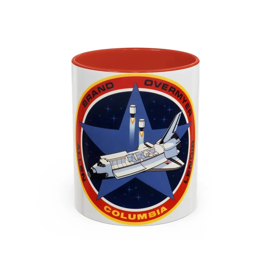 STS 5 (NASA) Accent Coffee Mug 11oz Red - Go Mug Yourself
