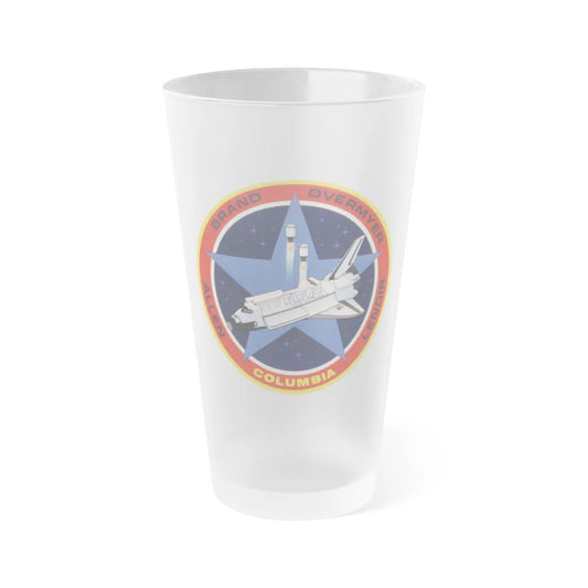 STS 5 (NASA) Frosted Pint Glass 16oz-Go Mug Yourself