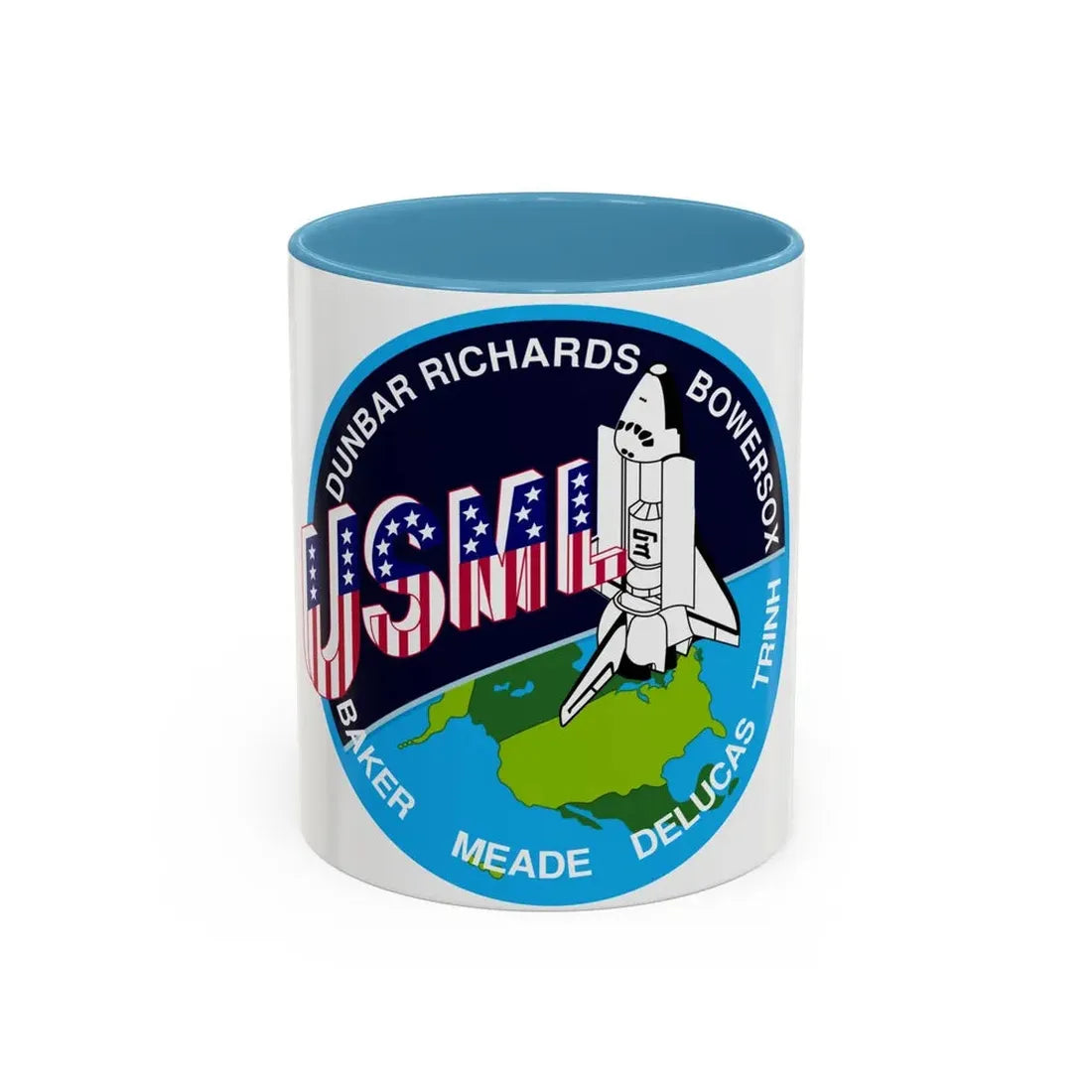 STS 50 (NASA) Accent Coffee Mug 11oz Light Blue - Go Mug Yourself