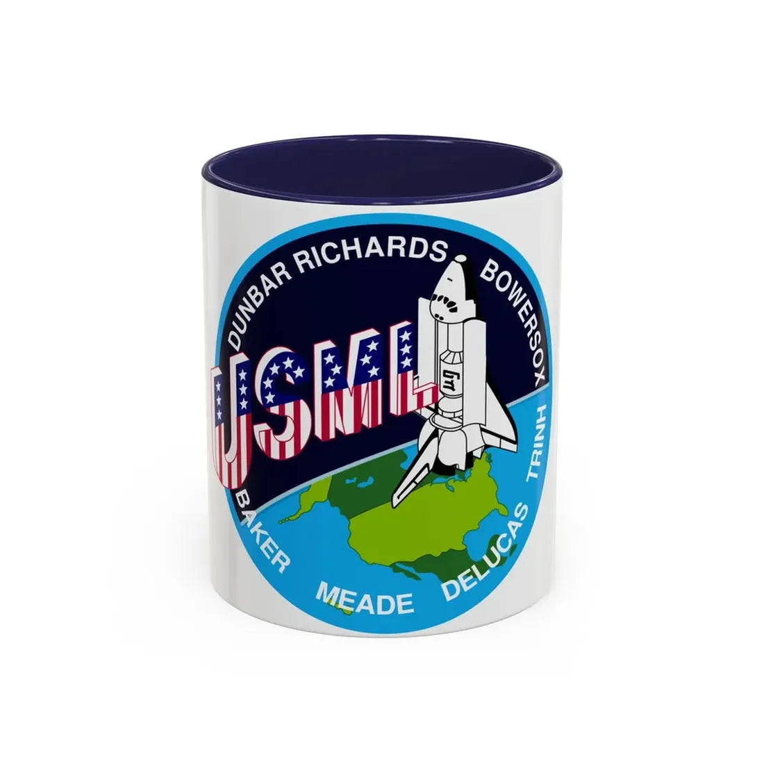 STS 50 (NASA) Accent Coffee Mug 11oz Navy - Go Mug Yourself