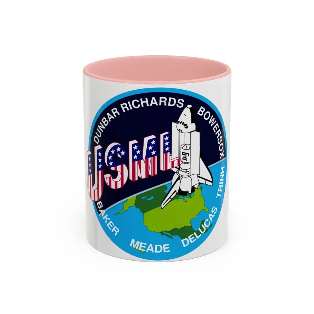 STS 50 (NASA) Accent Coffee Mug 11oz Pink - Go Mug Yourself