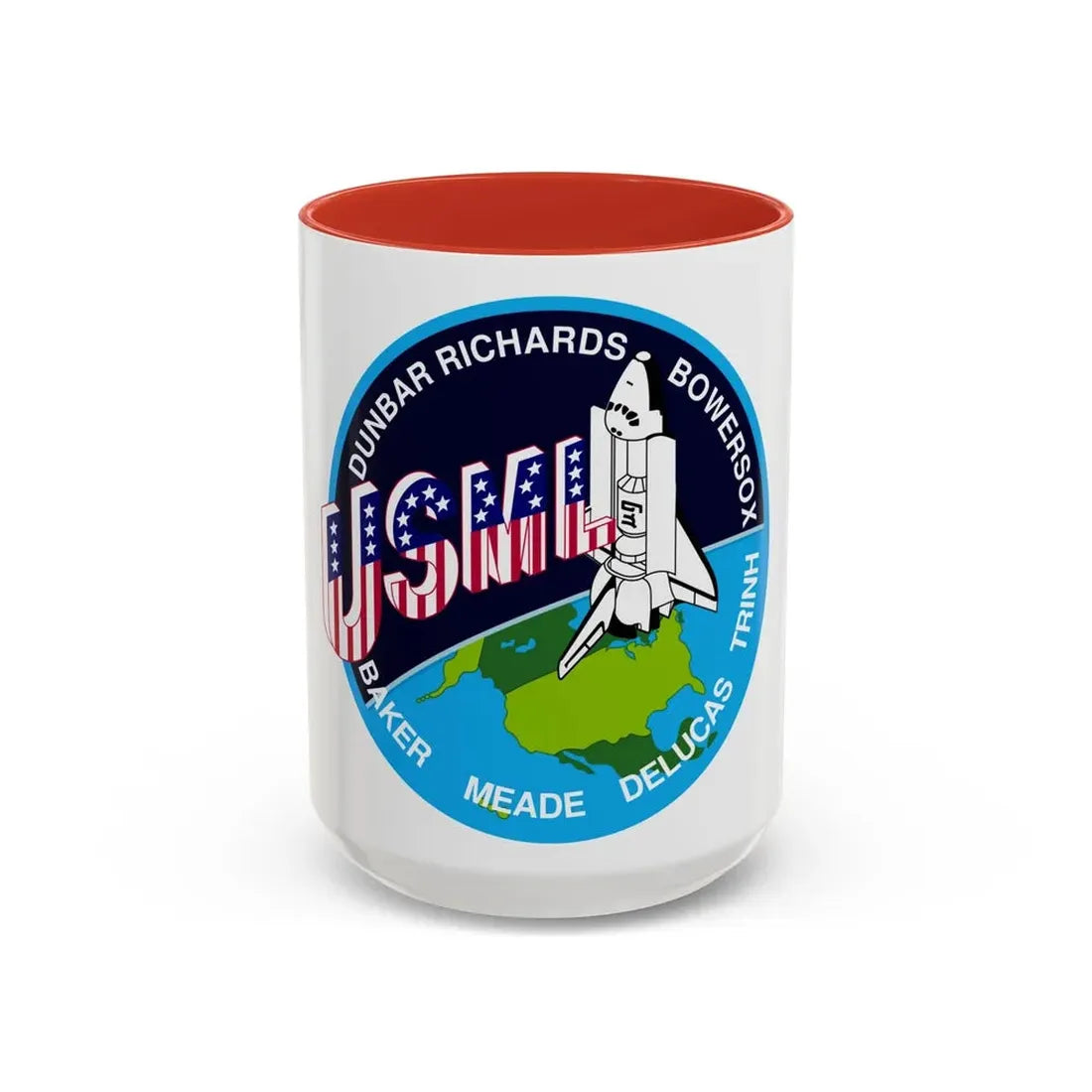 STS 50 (NASA) Accent Coffee Mug 15oz Red - Go Mug Yourself