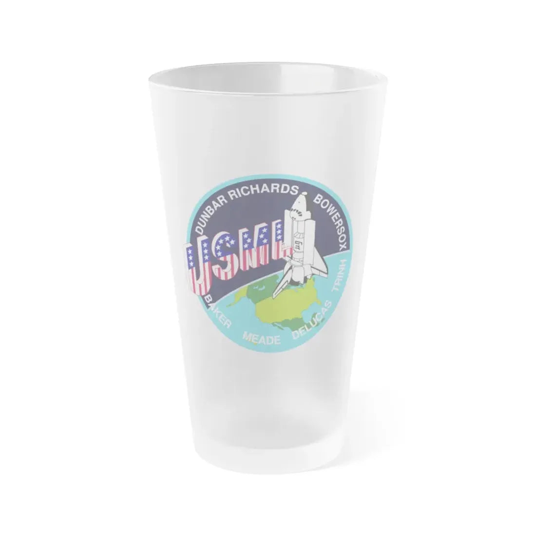 STS 50 (NASA) Frosted Pint Glass 16oz Default Title - Go Mug Yourself