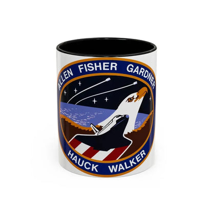 STS 51 a (NASA) Accent Coffee Mug 11oz Black - Go Mug Yourself