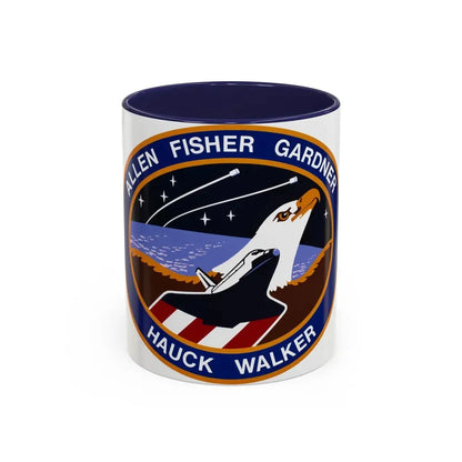 STS 51 a (NASA) Accent Coffee Mug 11oz Navy - Go Mug Yourself