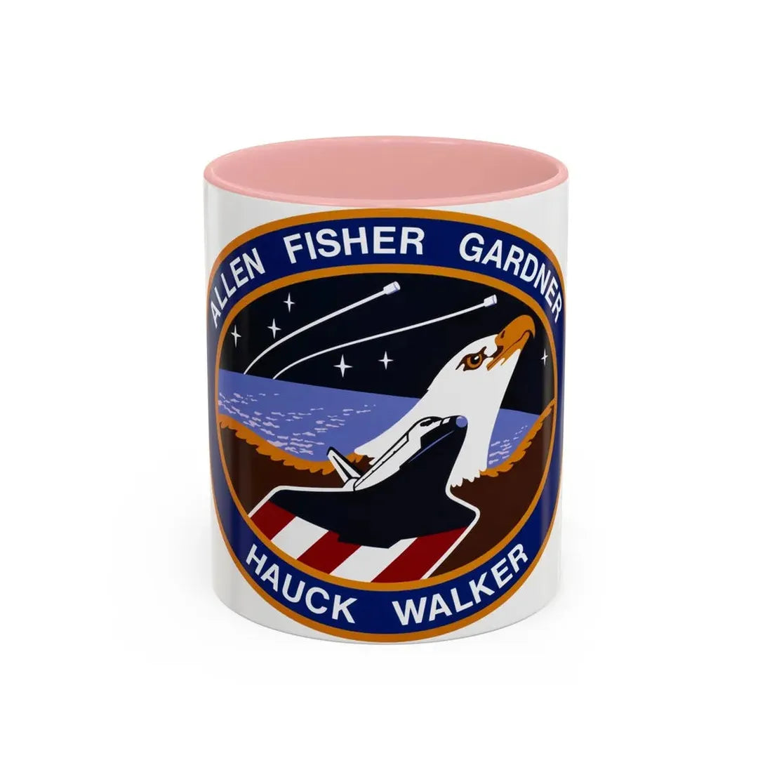 STS 51 a (NASA) Accent Coffee Mug 11oz Pink - Go Mug Yourself