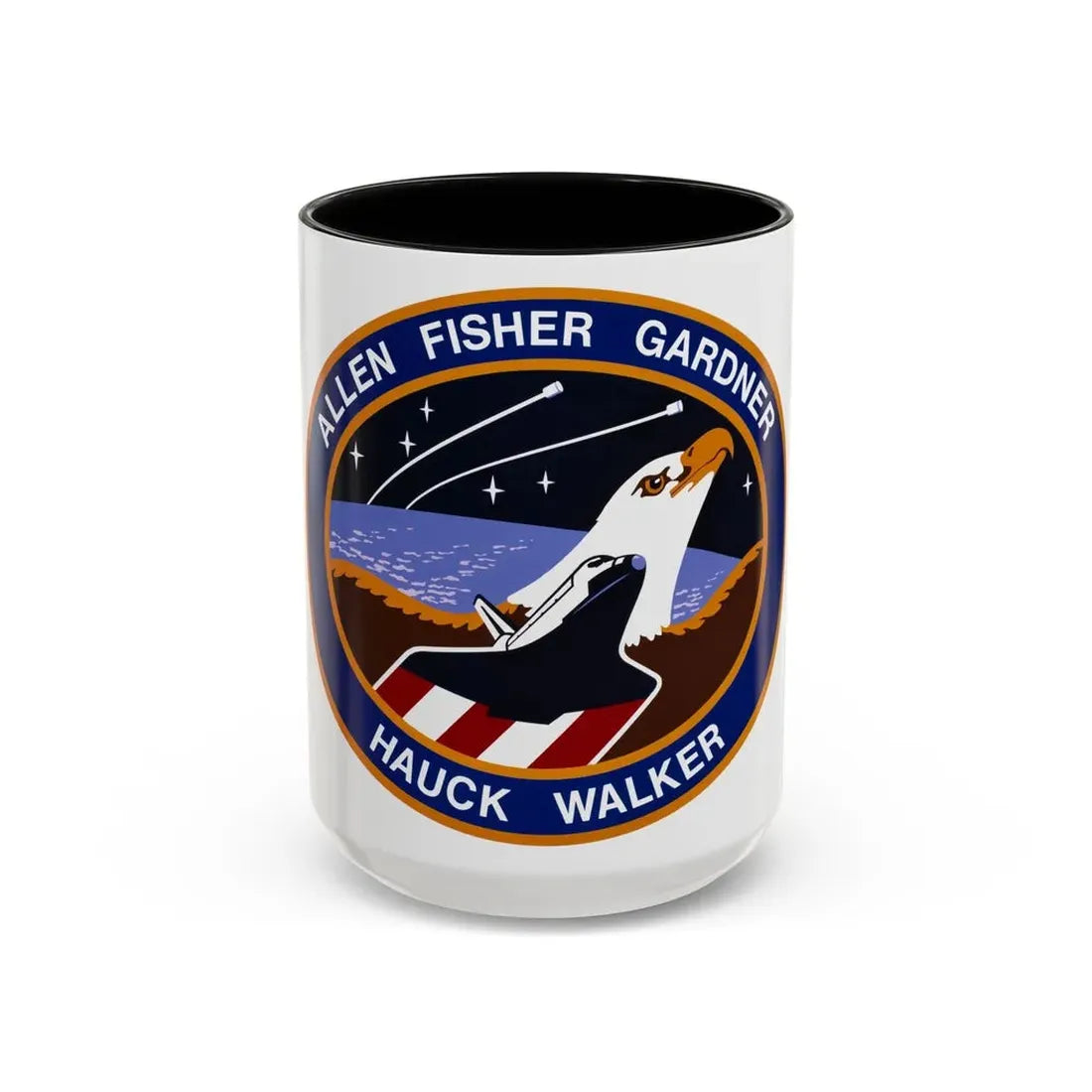 STS 51 a (NASA) Accent Coffee Mug 15oz Black - Go Mug Yourself